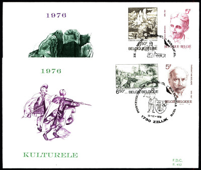 Belgia FDC 1976 Mi 1880-1883 Cultural Anniver. [ZELLIK]